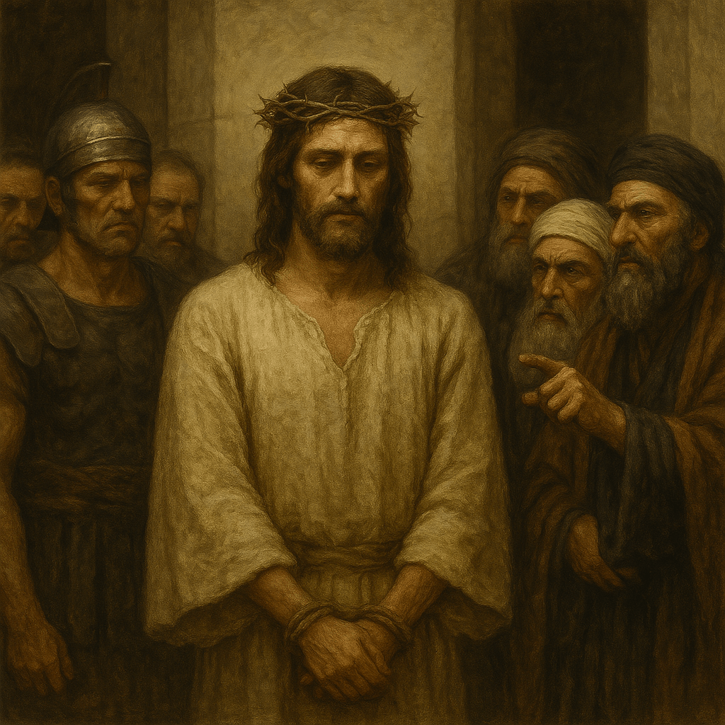 Jesus is silent before his accusers
